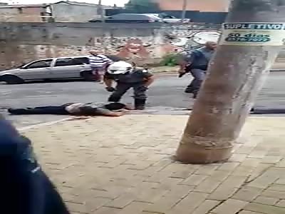 Aftermath - Policeman shoot man after he hit him 