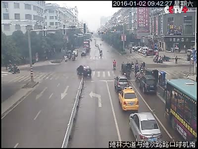 Bikers Taken Out Like Bowling Pins