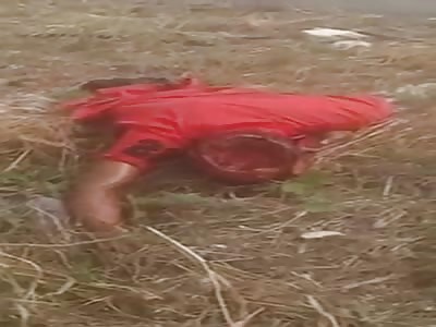 Street Race Accident. Man's Head Smashed