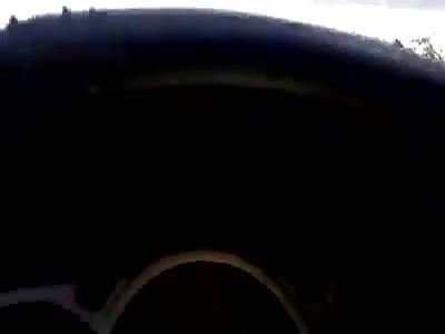 Truck ran over, crushed and killed man and then fled