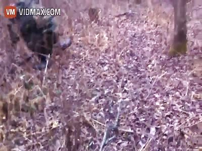 Russian's try to take a badass photo during an explosion, dudes skull gets split by debris