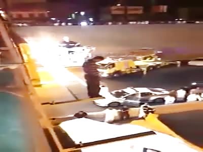 Suicidal Arab man gets kicked off the ledge