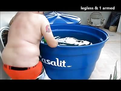 The man that cut both his legs and one arm off for no reason.