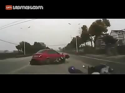 Excuse me sir, there's a biker under your car.