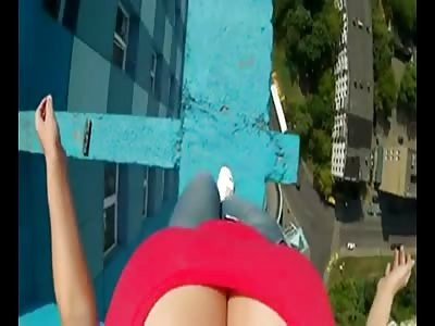 busty girl has a death wish haha